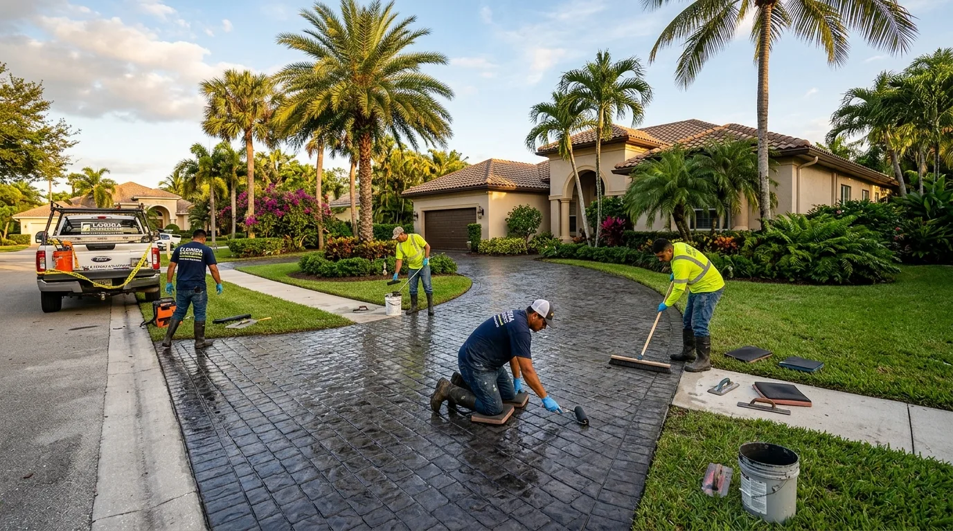 Concrete driveway installation — Concrete Lake Worth Beach, FL